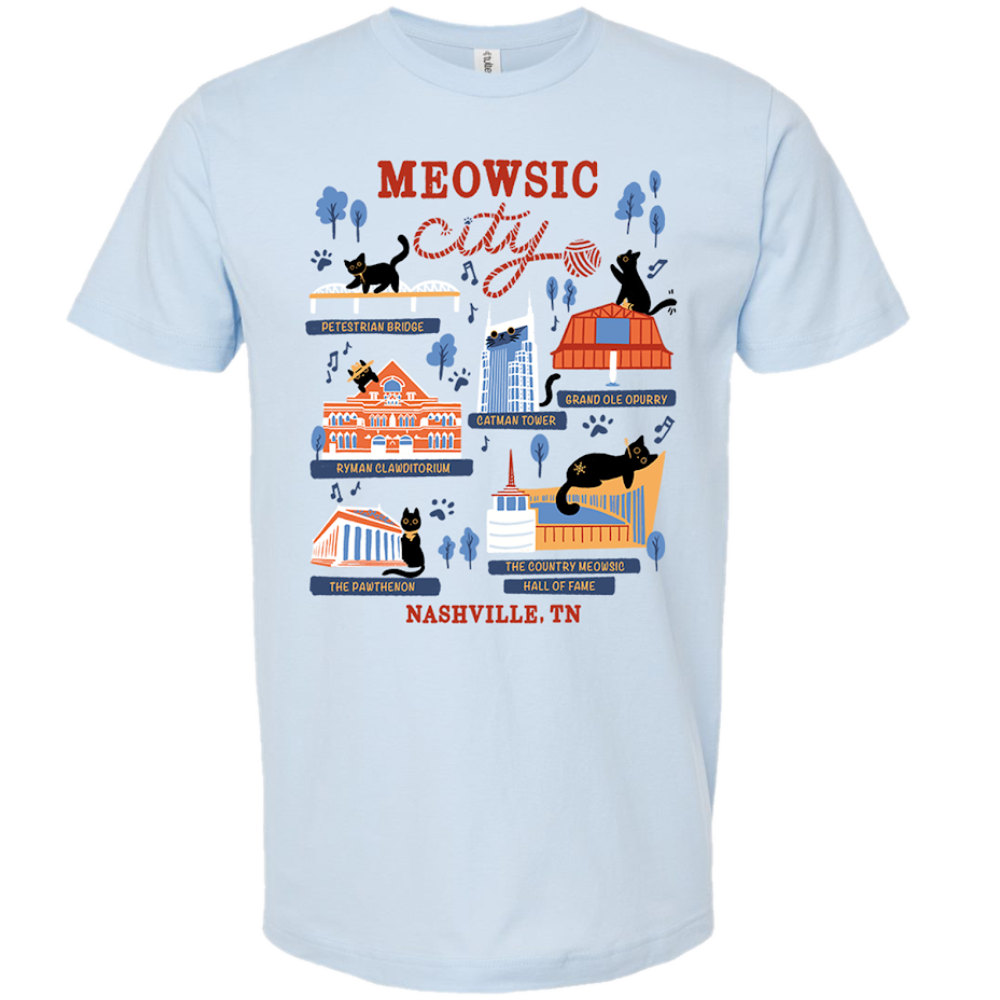 Meowsic City Cat Tee