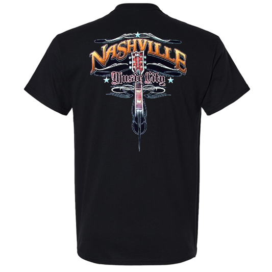 Nashville Black Guitar Tee