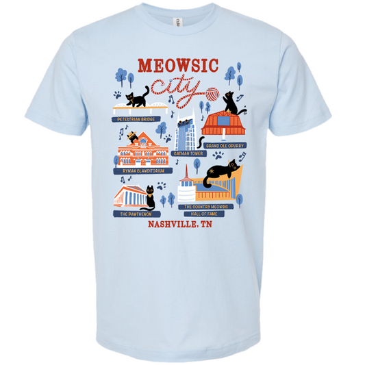 Meowsic City Cat Tee