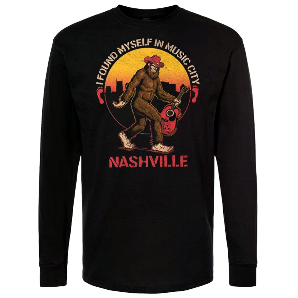 I Found Myself In Music City Bigfoot Long Sleeve Tee