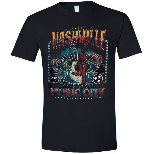 Nashville Bird & Guitar Tee