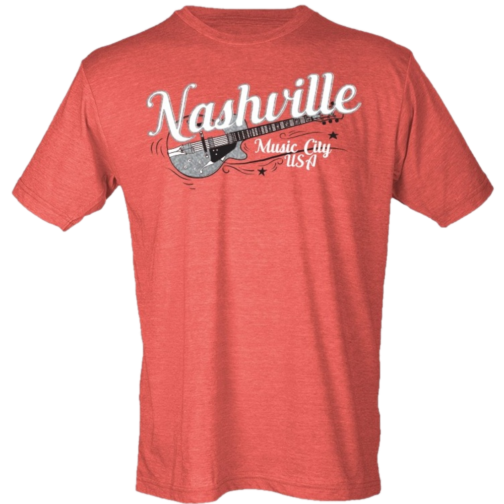 Nashville Music City Guitar Tee