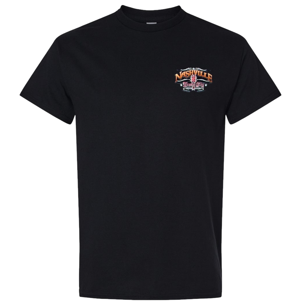 Nashville Black Guitar Tee